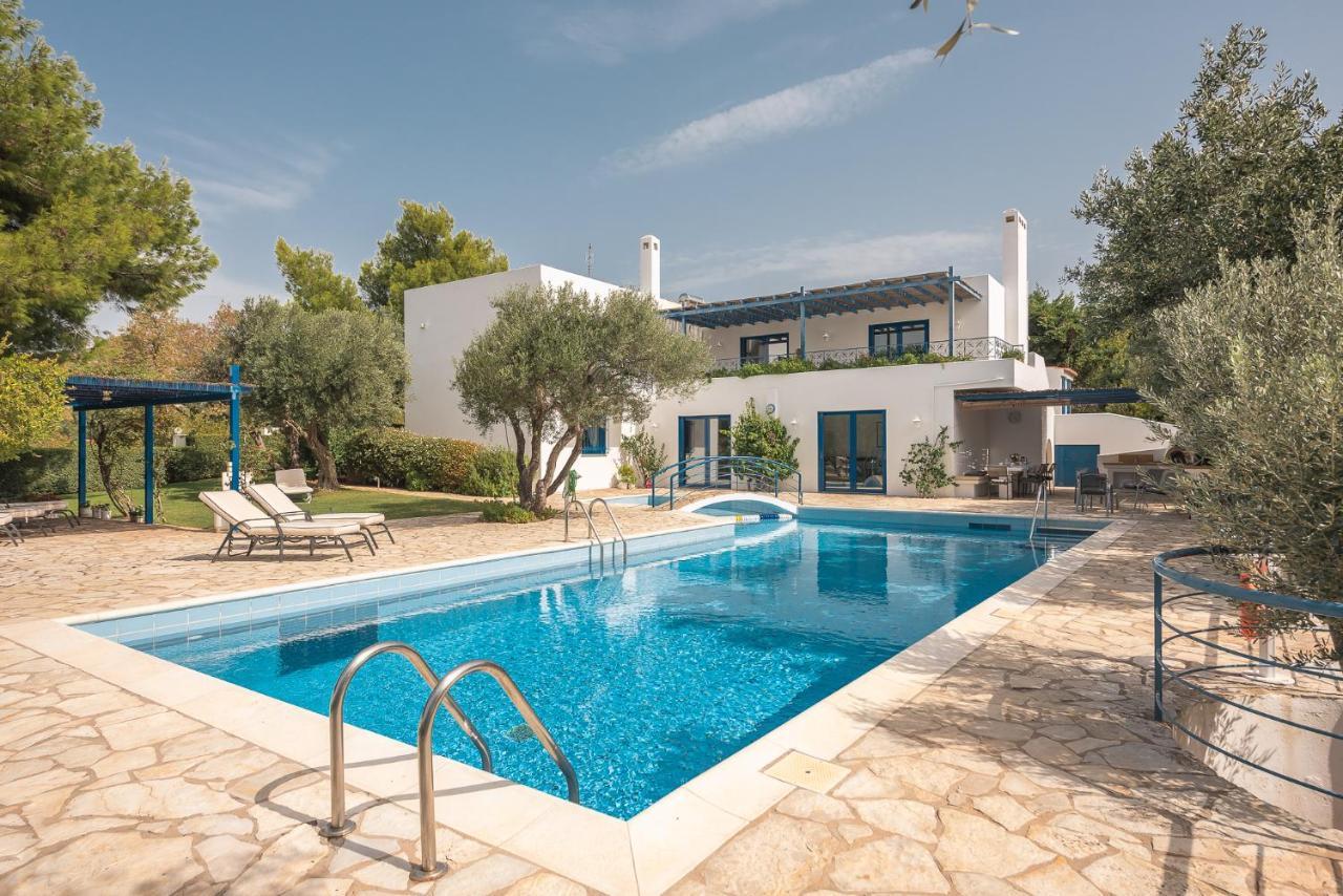 Summer Villa Pasiphae Private Pool - Bbq -Beach 2Min Sounion Bagian luar foto