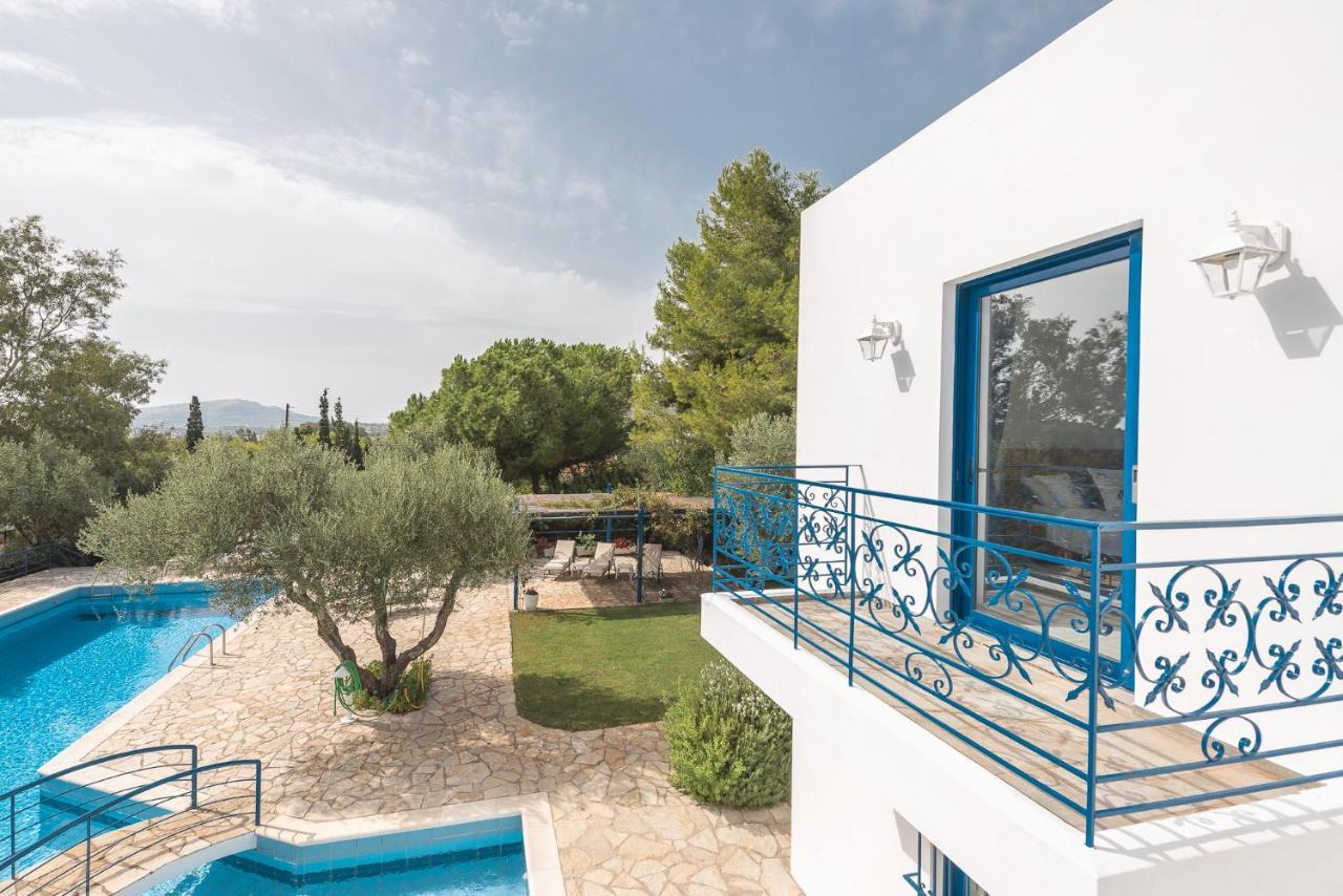 Summer Villa Pasiphae Private Pool - Bbq -Beach 2Min Sounion Bagian luar foto