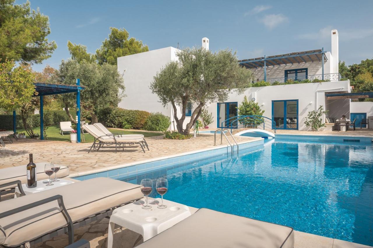 Summer Villa Pasiphae Private Pool - Bbq -Beach 2Min Sounion Bagian luar foto