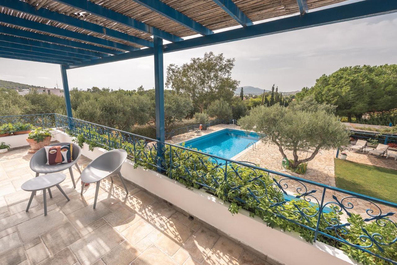 Summer Villa Pasiphae Private Pool - Bbq -Beach 2Min Sounion Bagian luar foto