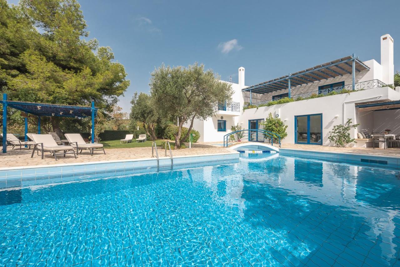 Summer Villa Pasiphae Private Pool - Bbq -Beach 2Min Sounion Bagian luar foto